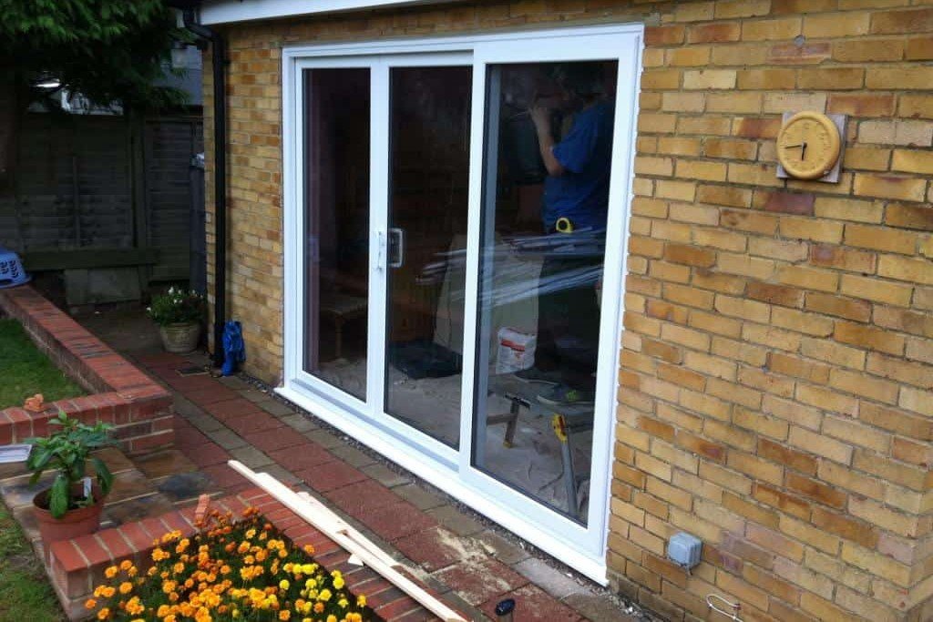 triple pvcu sliding patio doors
